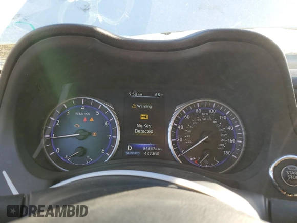 2016 Infiniti Q50 2.0t Premium with VIN JN1CV7AR4GM250223, listed as a Copart auction lot 88310915 with 94,987 mi miles and Salvage Title. Bid and sale history available at carsss.com. Image 9.