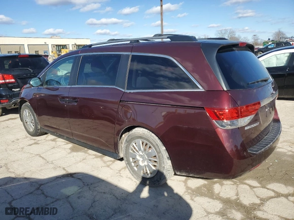 2014 Honda Odyssey LX with VIN 5FNRL5H26EB043624, listed as a Copart auction lot 47410315 with 185,302 mi miles and Salvage Title. Bid and sale history available at carsss.com. Image 2.