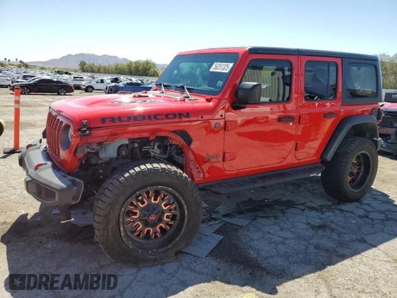 2019 Jeep Wrangler Unlimited Rubicon with VIN 1C4HJXFN7KW519171, listed as a Copart auction lot 56251325 with 69,094 mi miles and Salvage title. Bid and sale history available at DreamBid. Image 1.