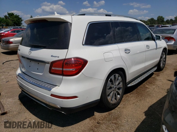 2018 Mercedes-Benz GLS 450 with VIN 4JGDF6EE6JB089646, listed as a Copart auction lot 59665543 with 56,351 mi miles and . Bid and sale history available at DreamBid. Image 3.