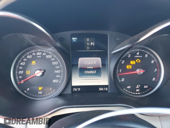 2017 Mercedes-Benz C 300 with VIN WDDWJ4JBXHF380204, listed as a Copart auction lot 48370265 with 106,863 mi miles and Clean Title. Bid and sale history available at carsss.com. Image 9.