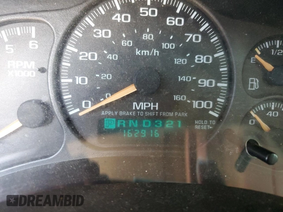 2002 Chevrolet Tahoe LS with VIN 1GNEK13Z52R156962, listed as a Copart auction lot 58169335 with 162,916 mi miles and Salvage title. Bid and sale history available at DreamBid. Image 9.