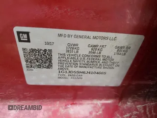 2018 Chevrolet Sonic LT z VIN 1G1JD5SH6J4104665, wystawiony jako Copart lot #55345805 z przebiegiem 45 607 mil mil oraz Szkoda całkowita • Salvage title. Historia ofert i sprzedaży dostępna na DreamBid. Obrazek 12.