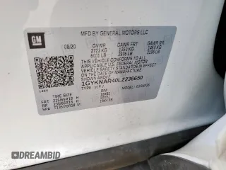 2020 Cadillac XT5 Luxury FWD z VIN 1GYKNAR40LZ236650, wystawiony jako Copart lot #56524945 z przebiegiem 43 164 mil mil oraz Szkoda całkowita • Salvage title. Historia ofert i sprzedaży dostępna na DreamBid. Obrazek 14.