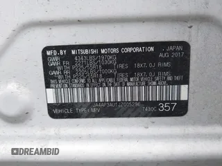 2018 Mitsubishi Outlander ES z VIN JA4AP3AU1JZ005296, wystawiony jako IAAI lot #42327265 z przebiegiem 91 300 mil mil oraz . Historia ofert i sprzedaży dostępna na DreamBid. Obrazek 9.
