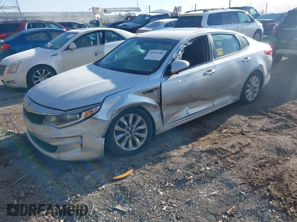 2016 Kia Optima LX with VIN 5XXGT4L35GG059931, listed as a IAAI auction lot 40995180 with 130,596 mi miles. Bid and sale history available at carsss.com. Image 19.