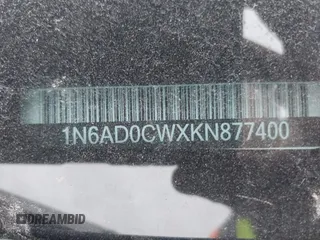 2019 Nissan Frontier SV z VIN 1N6AD0CWXKN877400, wystawiony jako IAAI lot #41437813 z przebiegiem 37 151 mil mil oraz . Historia ofert i sprzedaży dostępna na DreamBid. Obrazek 9.