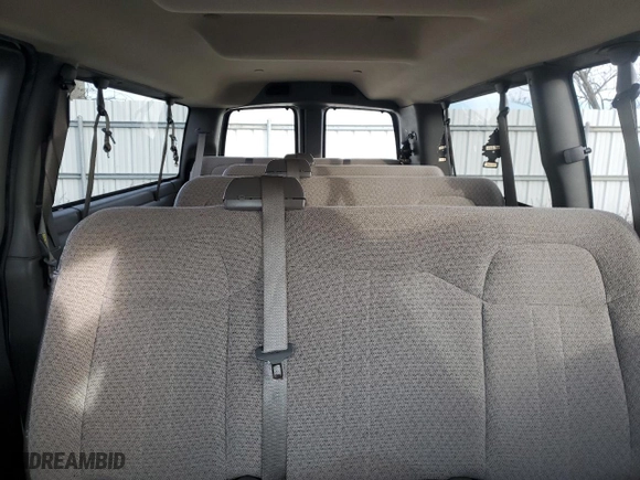2016 Chevrolet Express Passenger LT with VIN 1GAZGPFG4G1162906, listed as a Copart auction lot 45040295 with 0 mi miles and Salvage Title. Bid and sale history available at carsss.com. Image 10.