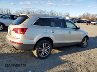 2007 Audi Q7 Premium with VIN WA1BY74L27D070708, listed as a Copart auction lot 44191455 with 151,303 mi miles and Salvage Title. Bid and sale history available at carsss.com. Image 3.