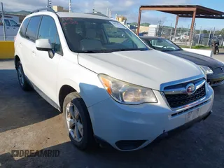 2014 Subaru Forester 2.5i Premium with VIN JF2SJACC4EG515701, listed as a IAAI auction lot 41872627 with 218,146 mi miles. Bid and sale history available at carsss.com. Image 1.