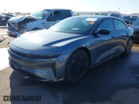 2025 Lucid Air Pure with VIN 50EA1PGA6SA002823, listed as a IAAI auction lot 41840873 with 756 mi miles. Bid and sale history available at carsss.com. Image 20.