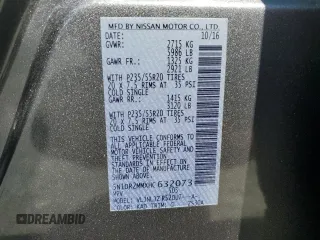 2017 Nissan Pathfinder Platinum с VIN 5N1DR2MMXHC632073, выставлен на аукционе Copart как лот 59434885 с пробегом 79 105 миль миль и Списание • Salvage title. История ставок и продаж доступна на DreamBid. Изображение 13.