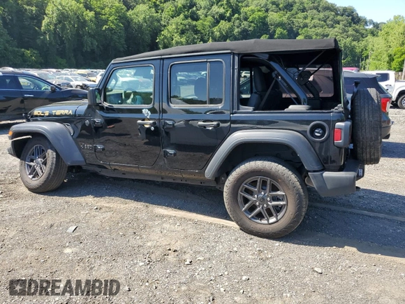 2024 Jeep Wrangler Sport S z VIN 1C4PJXDGXRW334039, wystawiony jako Copart lot #62534415 z przebiegiem 13 528 mil mil oraz Szkoda całkowita • Salvage title. Historia ofert i sprzedaży dostępna na DreamBid. Obrazek 2.
