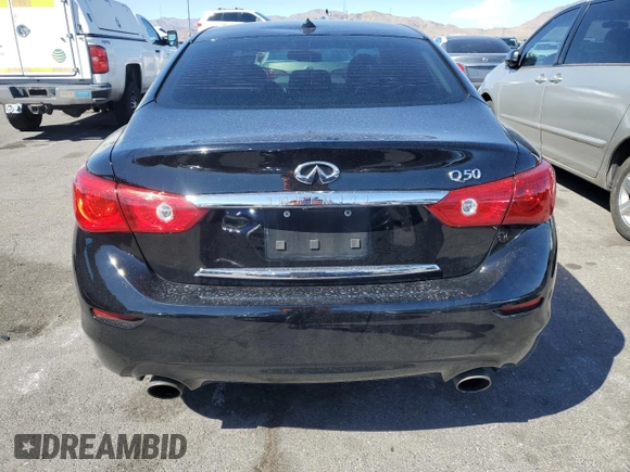 2014 Infiniti Q50 Hybrid Sport with VIN JN1AV7AP7EM692142, listed as a Copart auction lot 49539565 with 157,918 mi miles and Salvage Title. Bid and sale history available at carsss.com. Image 6.