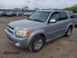 2005 Toyota Sequoia Limited with VIN 5TDBT48AX5S257546, listed as a IAAI auction lot 42173887 with 158,618 mi miles and . Bid and sale history available at DreamBid. Image 2.