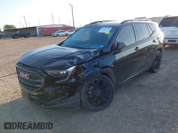 2021 GMC Terrain SLT with VIN 3GKALPEV6ML345507, listed as a IAAI auction lot 42020161 with 53,414 mi miles and . Bid and sale history available at DreamBid. Image 2.