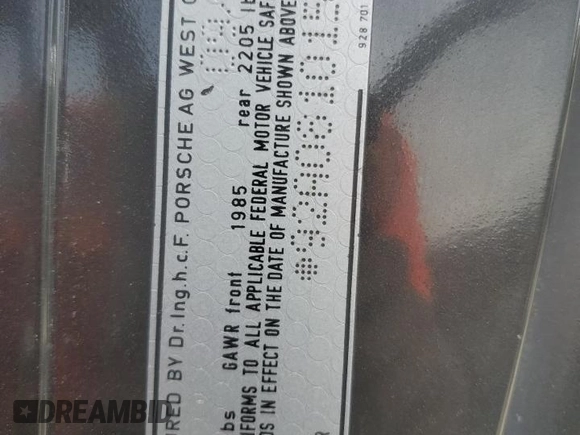 1980 Porsche 928 z VIN 92A0810156, wystawiony jako Copart lot #76952224 z przebiegiem 91 484 mil mil oraz Szkoda całkowita • Salvage title. Historia ofert i sprzedaży dostępna na DreamBid. Obrazek 13.