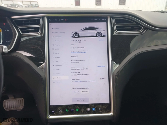2017 Tesla Model S 100D with VIN 5YJSA1E29HF204797, listed as a IAAI auction lot 41760296 with 92,587 mi miles. Bid and sale history available at carsss.com. Image 18.
