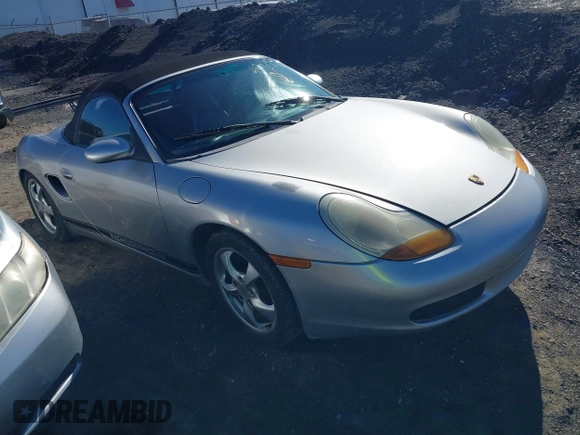 2001 Porsche Boxster with VIN WP0CA29871U627576, listed as a IAAI auction lot 41341939 with 122,500 mi miles. Bid and sale history available at carsss.com. Image 1.