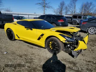 2017 Chevrolet Corvette Grand Sport 2LT with VIN 1G1YY2D71H5100758, listed as a Copart auction lot 46298855 with 25,501 mi miles and Salvage Title. Bid and sale history available at carsss.com. Image 4.