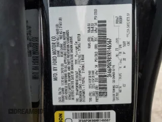 2017 Ford Fusion Titanium with VIN 3FA6P0K98HR146567, listed as a Copart auction lot 46335525 with Not provided miles and Salvage title. Bid and sale history available at DreamBid. Image 12.
