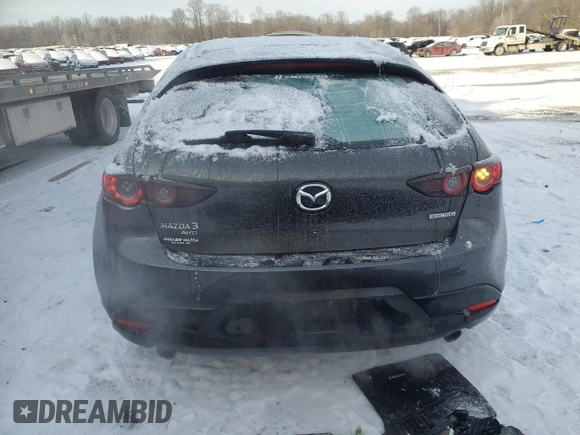2021 Mazda Mazda3 Hatchback Preferred with VIN JM1BPBLL7M1347475, listed as a Copart auction lot 85979324 with 67,785 mi miles and Salvage Title. Bid and sale history available at carsss.com. Image 6.