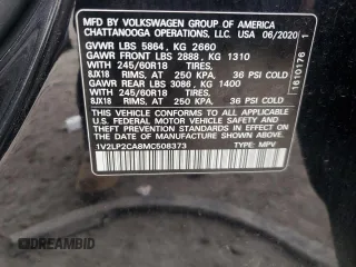 2021 Volkswagen Atlas SE z VIN 1V2LP2CA8MC508373, wystawiony jako Copart lot #88424755 z przebiegiem 74 586 mil mil oraz Szkody całkowita. Historia ofert i sprzedaży dostępna na DreamBid. Obrazek 13.