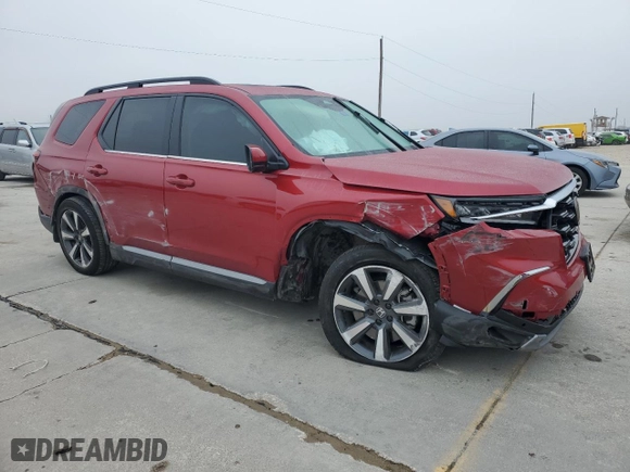 2023 Honda Pilot Elite with VIN 5FNYG1H87PB016383, listed as a Copart auction lot 43876635 with 0 mi miles and Salvage Title. Bid and sale history available at carsss.com. Image 4.
