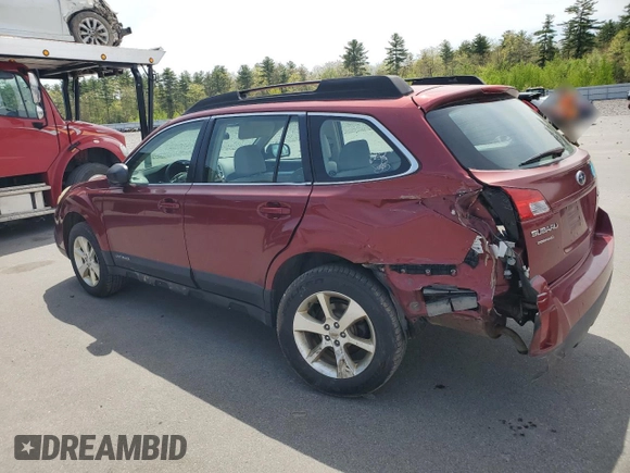 2014 Subaru Outback 2.5i with VIN 4S4BRBAC2E3251901, listed as a Copart auction lot 56006135 with 135,939 mi miles and Salvage title. Bid and sale history available at DreamBid. Image 2.