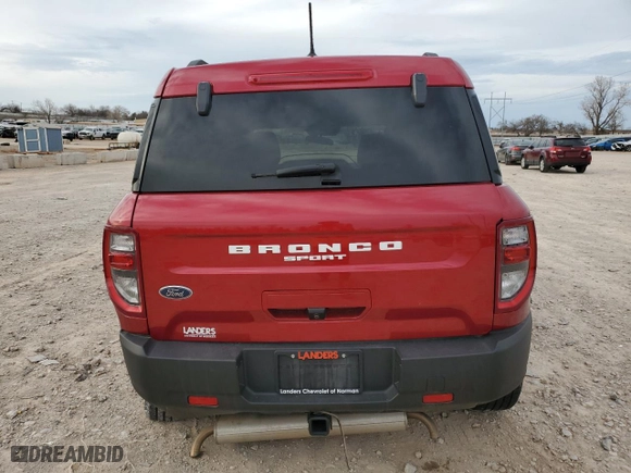 2021 Ford Bronco Sport Big Bend with VIN 3FMCR9B61MRA88910, listed as a Copart auction lot 47793915 with 52,374 mi miles and Salvage Title. Bid and sale history available at carsss.com. Image 6.
