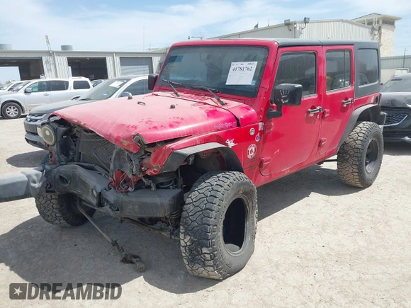 2015 Jeep Wrangler Unlimited Willys Wheeler with VIN 1C4BJWDG9FL750505, listed as a IAAI auction lot 41781762 with 139,000 mi miles and . Bid and sale history available at DreamBid. Image 18.