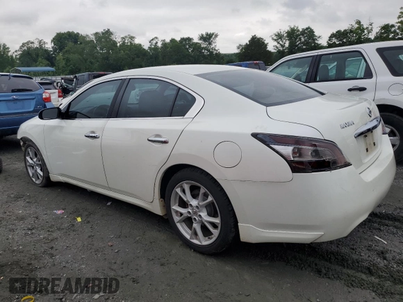 2013 Nissan Maxima S with VIN 1N4AA5AP0DC839814, listed as a Copart auction lot 59580805 with 217,636 mi miles and Salvage title. Bid and sale history available at DreamBid. Image 2.