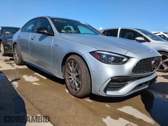 2024 Mercedes-Benz C 43 AMG z VIN W1KAF8HB9RR191889, wystawiony jako Copart lot #73974764 z przebiegiem Nie podano mil oraz Szkoda całkowita • Salvage title. Historia ofert i sprzedaży dostępna na DreamBid. Obrazek 4.