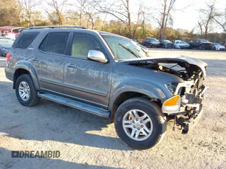 2007 Toyota Sequoia Limited with VIN 5TDZT38A77S296560, listed as a IAAI auction lot 41175642 with 141,638 mi miles and . Bid and sale history available at DreamBid. Image 1.