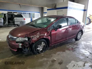 2012 Honda Civic LX z VIN 19XFB2F58CE376282, wystawiony jako Copart lot #58329335 z przebiegiem 80 856 mil mil oraz Szkoda całkowita • Salvage title. Historia ofert i sprzedaży dostępna na DreamBid. Obrazek 1.
