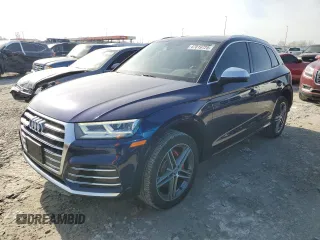 2019 Audi SQ5 Premium Plus with VIN WA1B4AFY4K2002190, listed as a Copart auction lot 47019725 with 86,395 mi miles and Salvage Title. Bid and sale history available at carsss.com. Image 1.