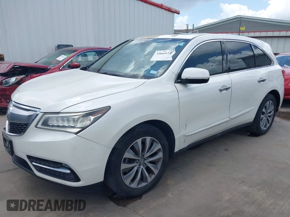 2014 Acura MDX Tech Pkg with VIN 5FRYD3H40EB007845, listed as a IAAI auction lot 39664732 with 79,420 mi miles. Bid and sale history available at carsss.com. Image 2.