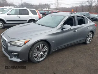2016 Infiniti Q50 3.0t Red Sport 400 with VIN JN1FV7AR3GM451964, listed as a IAAI auction lot 41715544 with 164,139 mi miles. Bid and sale history available at carsss.com. Image 16.
