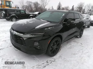 2022 Chevrolet Blazer RS with VIN 3GNKBKRS4NS171473, listed as a IAAI auction lot 41345128 with 33,093 mi miles and . Bid and sale history available at DreamBid. Image 2.
