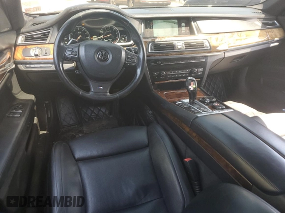 2014 BMW 7 Series 750i xDrive with VIN WBAYB6C52ED224536, listed as a Copart auction lot 54397595 with 107,410 mi miles and Salvage title. Bid and sale history available at DreamBid. Image 8.