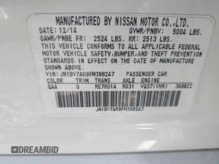 2015 Infiniti Q50 Premium z VIN JN1BV7AR9FM398247, wystawiony jako IAAI lot #42059004 z przebiegiem Nie podano mil oraz . Historia ofert i sprzedaży dostępna na DreamBid. Obrazek 9.