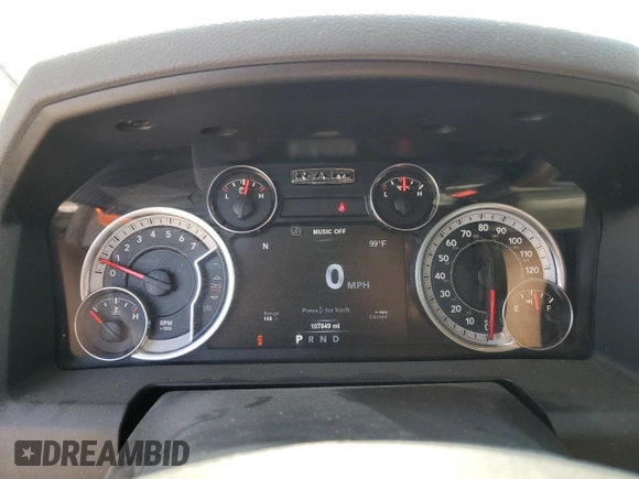 2018 Ram 1500 Big Horn with VIN 1C6RR7LT8JS345625, listed as a Copart auction lot 60603065 with 107,849 mi miles and Salvage title. Bid and sale history available at DreamBid. Image 9.