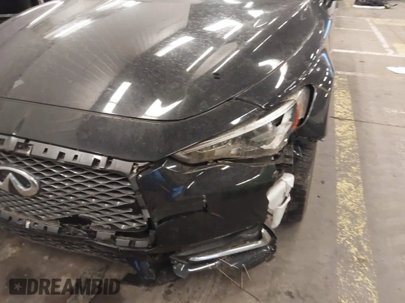2018 Infiniti Q60 Luxe with VIN JN1EV7EL1JM393037, listed as a IAAI auction lot 41308526 with 54,065 mi miles and . Bid and sale history available at DreamBid. Image 17.