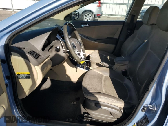 2012 Hyundai Accent GLS with VIN KMHCU4AE6CU185988, listed as a Copart auction lot 53572835 with 105,200 mi miles and Salvage Title. Bid and sale history available at carsss.com. Image 11.