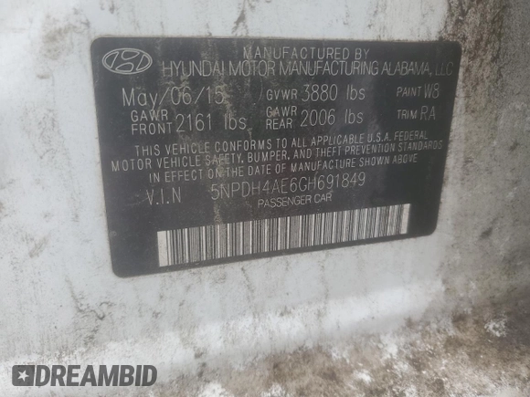 2016 Hyundai Elantra SE z VIN 5NPDH4AE6GH691849, wystawiony jako Copart lot #61223285 z przebiegiem 206 272 mil mil oraz Czysty tytuł • Clean title. Historia ofert i sprzedaży dostępna na DreamBid. Obrazek 12.