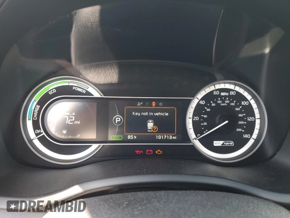 2017 Kia Niro LX with VIN KNDCB3LC9H5034385, listed as a Copart auction lot 52816285 with 101,713 mi miles and Clean Title. Bid and sale history available at DreamBid. Image 9.