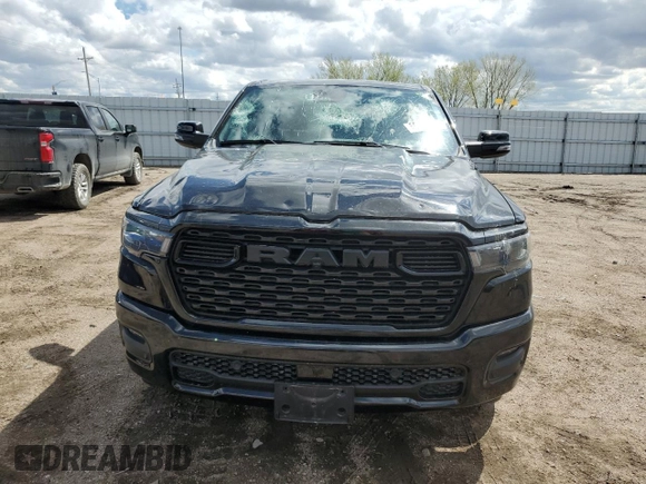 2025 Ram 1500 with VIN 1C6SRFBP5SN506206, listed as a Copart auction lot 55414155 with 5,892 mi miles and Salvage title. Bid and sale history available at DreamBid. Image 5.