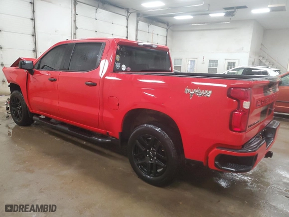 2021 Chevrolet Silverado 1500 Custom with VIN 1GCPYBEK1MZ343558, listed as a Copart auction lot 46449465 with 71,078 mi miles and Non Repairable. Bid and sale history available at carsss.com. Image 2.