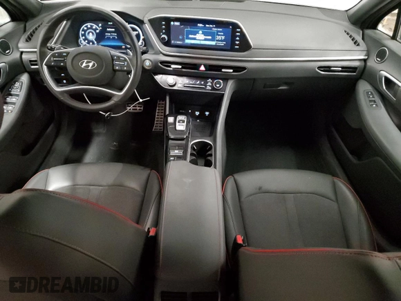 2021 Hyundai Sonata SEL Plus with VIN 5NPEJ4J26MH062604, listed as a Copart auction lot 45585325 with 39,569 mi miles and Salvage Title. Bid and sale history available at DreamBid. Image 8.