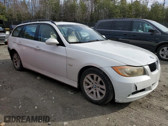 2007 BMW 3 Series 328i with VIN WBAVS13527FX16044, listed as a Copart auction lot 86557174 with 146,036 mi miles and Salvage Title. Bid and sale history available at carsss.com. Image 4.